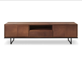 Leather sideboard with doors Slick I 4 Mariani