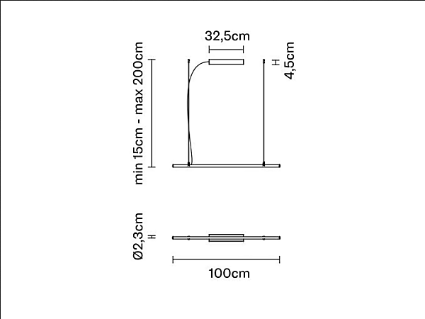 LED pendant lamp anodized aluminum Fabbian Freeline F44 factory Fabbian from Italy. Foto №5