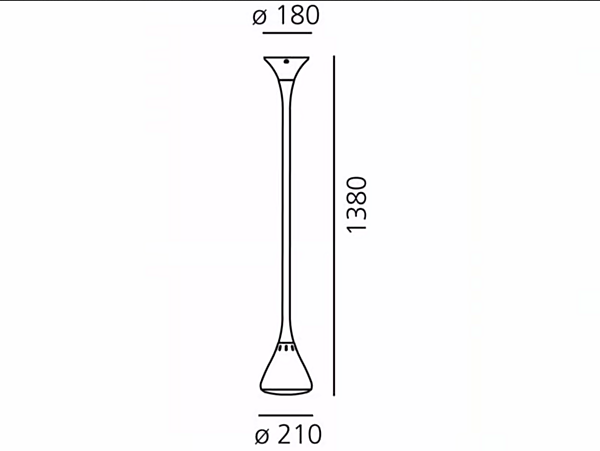 Fluorescent Swivel Pendant Lamp Pipe Artemide 0672010IN0A, 0672W10A factory Artemide from Italy. Foto №4