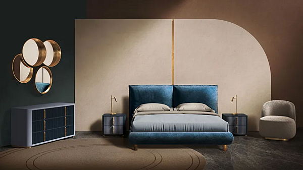 Double bed with upholstered backrest CASA +39 Erythea EER001 factory ENCORE (by CASA +39) from Italy. Foto №2