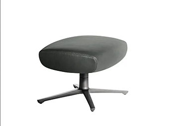 Leather Pouf Footstool Jay Lounge POLTRONA FRAU factory POLTRONA FRAU from Italy