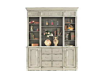 Solid wood bookcase with drawers Interiors Italia PR302 factory Interiors Italia from Italy
