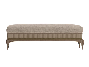 Upholstered Leather Bench Alexander A.R. Arredamenti A35 factory AR Interiors from Italy
