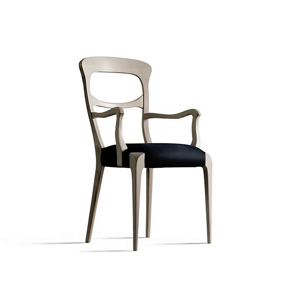 Wooden chair with armrests DALE Capotavola L 643 factory DALE from Italy. Foto №6