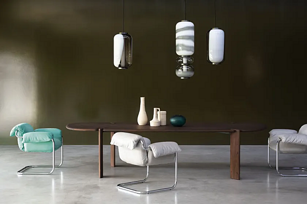Pendant lamp Haiku BAXTER metal with glass shade factory BAXTER from Italy. Foto №13