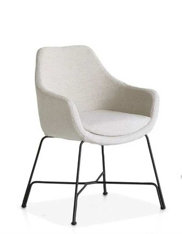 Upholstered fabric armchair with armrests Potocco Cut 910 PI factory POTOCCO from Italy. Foto №1