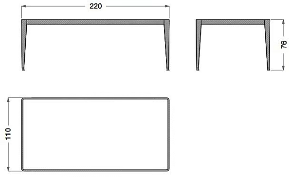 Rectangular Wooden and Ceramic Outdoor Table CPRN HOMOOD OD1016 factory CPRN HOMOOD from Italy. Foto №2