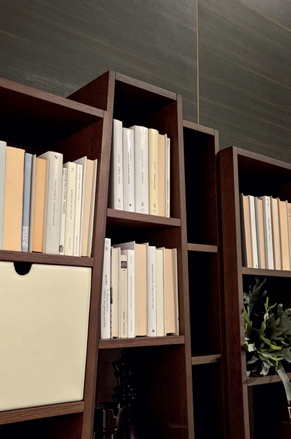 Freestanding Wood Veneer Bookcase Beat i 4 Mariani factory i 4 Mariani from Italy. Foto №6