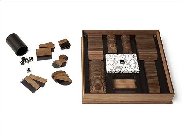 Walnut Poker Box Montecarlo GIORGETTI GA409G factory GIORGETTI from Italy. Foto №1