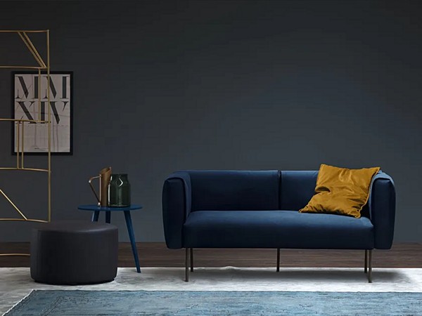 Three-seater sofa with upholstered back NOVAMOBILI ONNI factory NOVAMOBILI from Italy. Foto №2