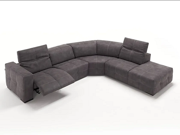 Corner leather sofa with electric motion Egoitaliano Sauvanne factory Egoitaliano from Italy. Foto №1