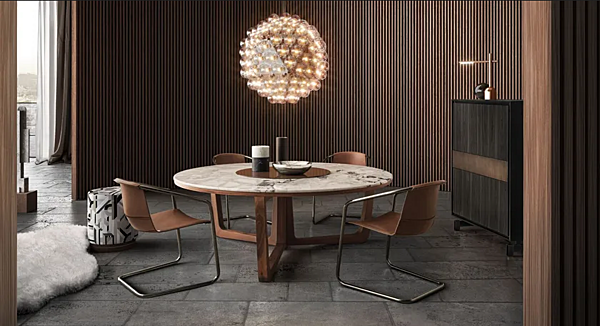 Round marble dining table with lazy susan i 4 Mariani Ascot factory i 4 Mariani from Italy. Foto №7