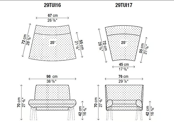 Modular Fabric Sofa with Upholstered Back Kristalia Tuile System factory Kristalia from Italy. Foto №8