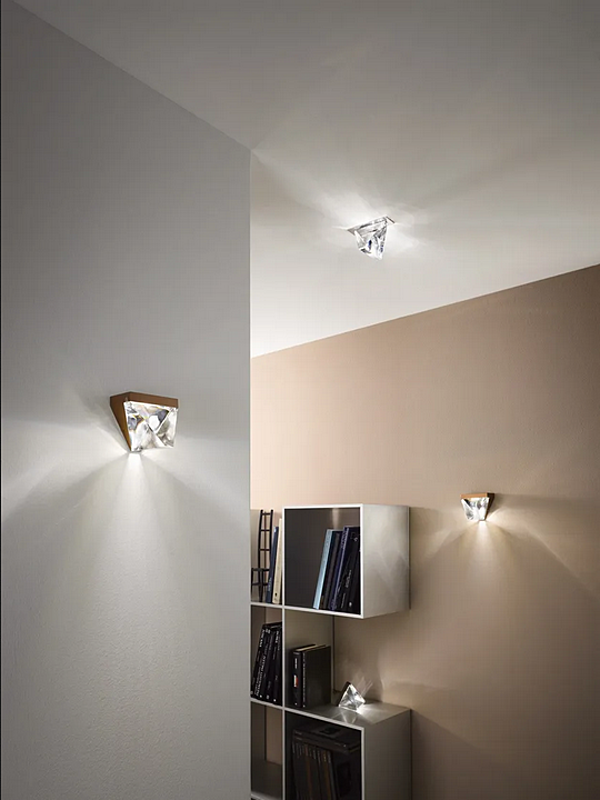 LED crystal wall lamp Tripla Fabbian factory Fabbian from Italy. Foto №4