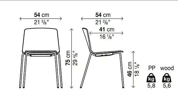 Stackable polypropylene garden chair Rama Kristalia factory Kristalia from Italy. Foto №11