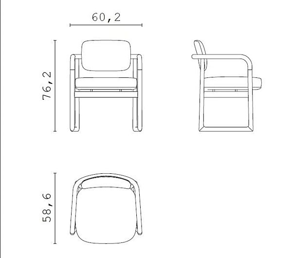 Upholstered fabric chair with armrests CPRN HOMOOD Maiori S factory CPRN HOMOOD from Italy. Foto №3