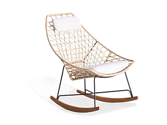 Rocking garden armchair with headrest fabric Potocco Cut 910 PLR 910/PLR- ROCKING