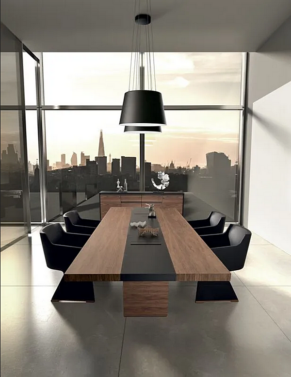 Rectangular wooden meeting table I 4 Mariani Kefa factory i 4 Mariani from Italy. Foto №3