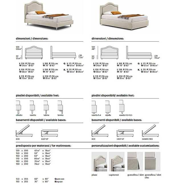 Bed BOLZAN LETTI Capri Capitonnè factory BOLZAN LETTI from Italy. Foto №8