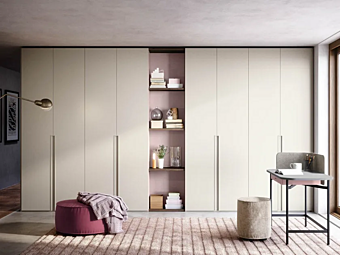 Sectional wardrobe Unika NOVAMOBILI wood with sliding doors Sectional wardrobe Unika NOVAMOBILI wood with sliding doors factory NOVAMOBILI from Italy