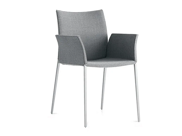 Chair with armrests fabric upholstery ZANOTTA Lia 2088 factory ZANOTTA from Italy. Foto №1