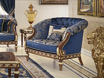 Fabric Armchair with Armrests Modenese Luxury Interiors 14438 factory MODENESE GASTONE from Italy