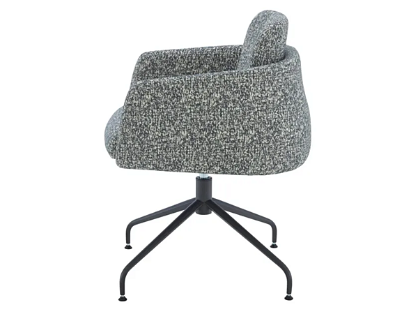 Swivel fabric chair with armrests and 4 spoke base LIGNE ROSET Tadao 10261311-10261312 factory LIGNE ROSET from Italy. Foto №3