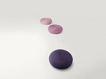 Round garden pouf shell PAOLA LENTI factory PAOLA LENTI from Italy