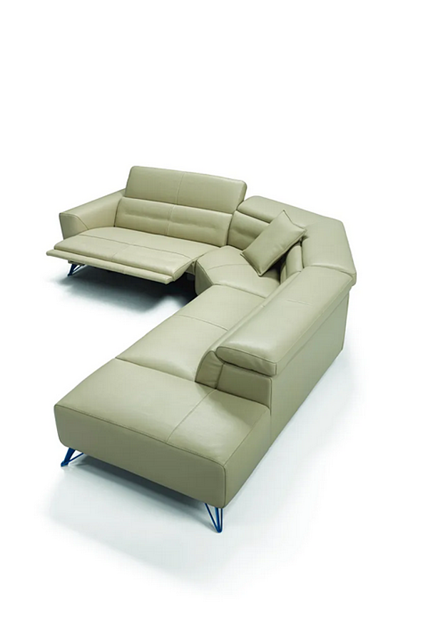 Corner Recliner Sectional Leather Sofa Egoitaliano Sixtine factory Egoitaliano from Italy. Foto №2