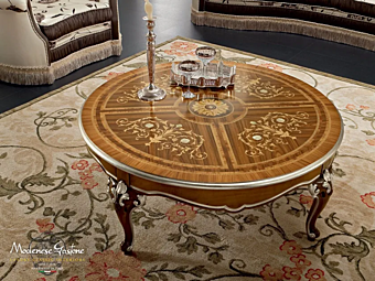 Low round wooden coffee table Modenese Luxury Interiors 13645 factory MODENESE GASTONE from Italy