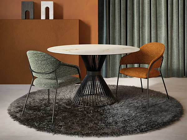 Fabric armchair with soft back Athena INNOVA Imbottiti factory Innova Imbottiti from Italy. Foto №4
