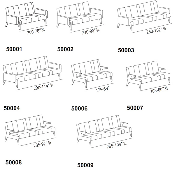 Sectional sofa leather or fabric VIBIEFFE 50 Italo factory VIBIEFFE from Italy. Foto №11