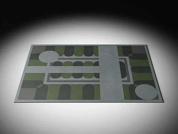 Rectangular fabric rug with geometric patterns CASA +39 Central Park ETA001 factory ENCORE (by CASA +39) from Italy. Foto №1