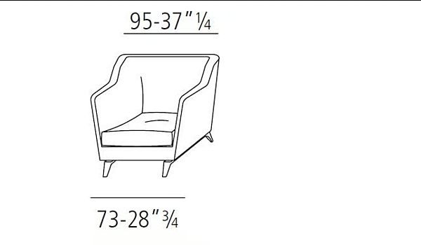 Armchair with armrests leather or fabric VIBIEFFE 575 Hi Story factory VIBIEFFE from Italy. Foto №5