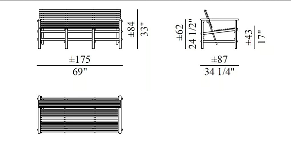 Polycarbonate outdoor bench with back A Mare Edra AMR030 factory EDRA from Italy. Foto №7