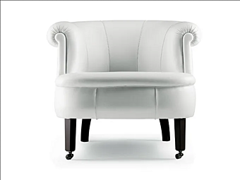 Club Armchair with Upholstered Back POLTRONA FRAU Club factory POLTRONA FRAU from Italy