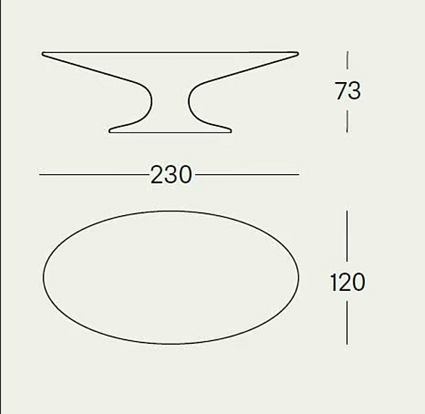 Oval table Fenice 2574 Zanotta wood factory ZANOTTA from Italy. Foto №4