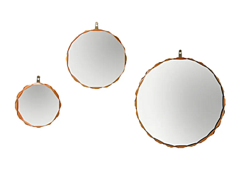 Round wall-mounted framed mirror Raperonzolo ZANOTTA