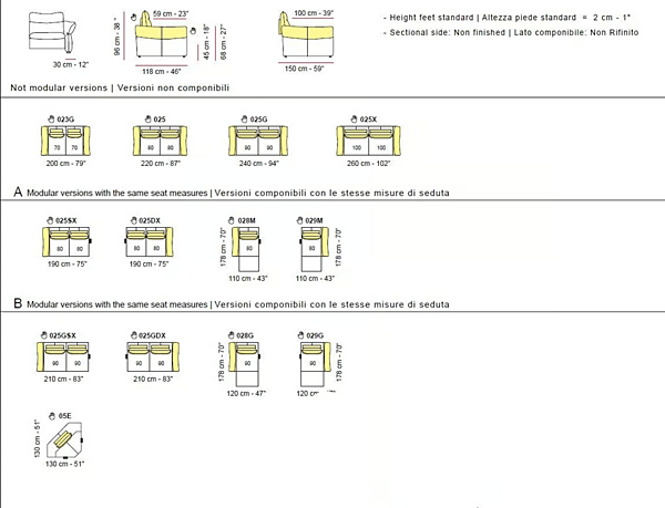 2-seater fabric sofa with soft back Marinelli Home Alba M1342 factory Marinelli Home from Italy. Foto №10
