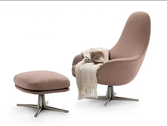 Swivel fabric armchair with armrests Sveva Soft FLEXFORM factory FLEXFORM from Italy