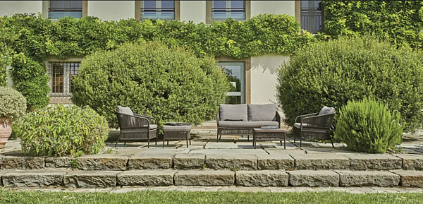 2-Seater Synthetic Fibre Garden Sofa Cricket VARASCHIN 148D2, 148D2A factory VARASCHIN from Italy. Foto №3