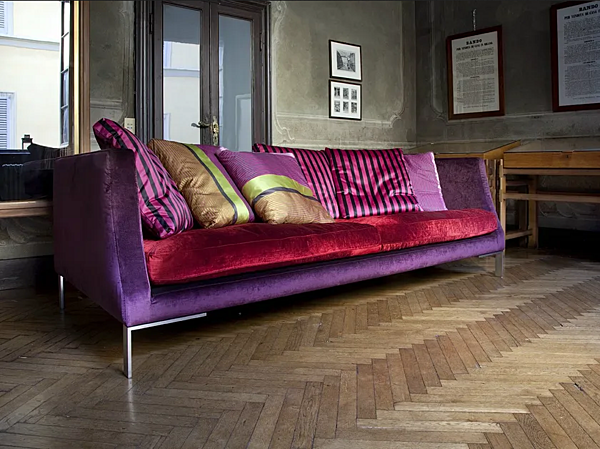 Sofa with upholstered back ERBA ITALIA Altoborgo factory ERBA ITALIA from Italy. Foto №6