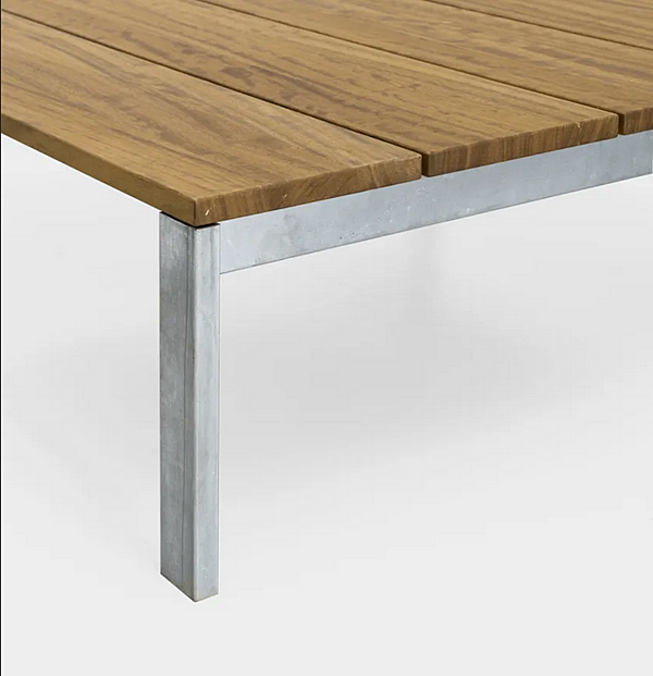 Rectangular Teak Garden Table Be Easy Slatted Kristalia factory Kristalia from Italy. Foto №4