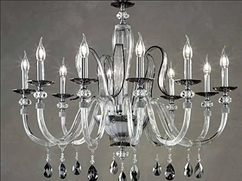 Crystal chandelier with Swarovski crystals Amelie L10 Euroluce Lampadari factory EUROLUCE LAMPADARi from Italy