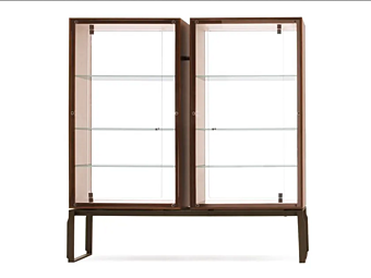 Wood and glass display cabinet GIORGETTI AEI 60000, 60005