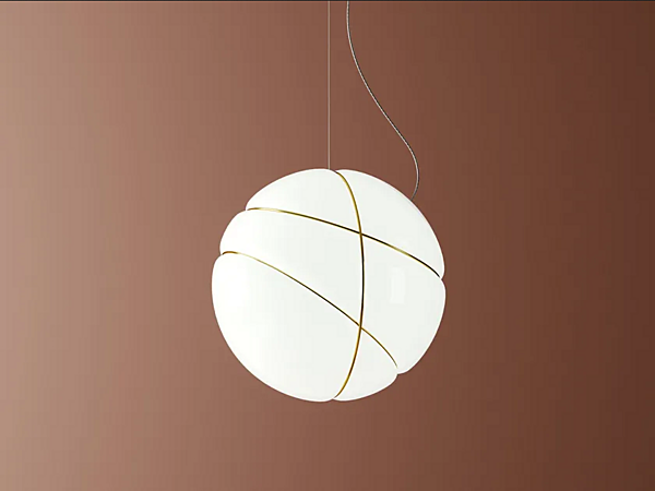 Blown Glass Pendant Lamp Armilla Fabbian factory Fabbian from Italy. Foto №5