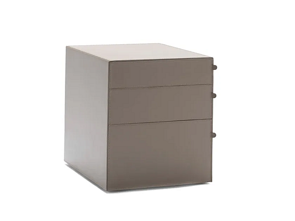 Tanned Leather Office Drawer Unit with Castors FASEM Ala factory FASEM from Italy. Foto №2