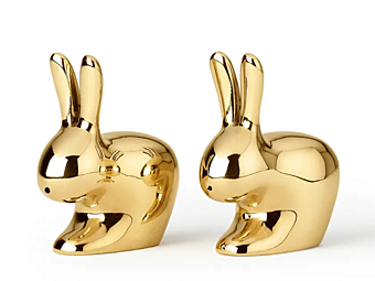 Brass Rabbit Salt and Pepper Shaker GHIDINI1961 SG603HB102 factory GHIDINI1961 from Italy