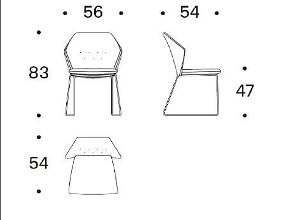 Upholstered fabric sled base chair New York Saba Marras factory SABA from Italy. Foto №8