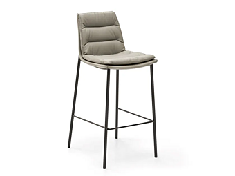 High leather stool with back Eforma Lady High leather stool with back Eforma Lady factory Eforma from Italy